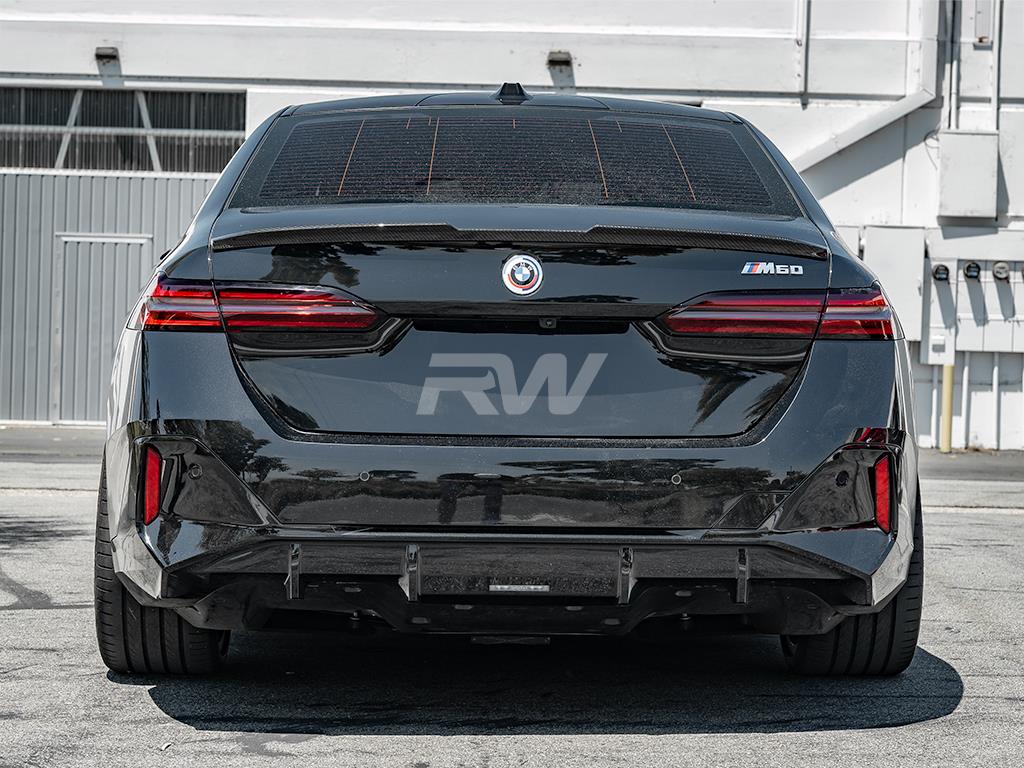 RW Carbon 2024-2026 BMW G60 G90 Performance Style Carbon Fiber Trunk Spoiler - Image 8