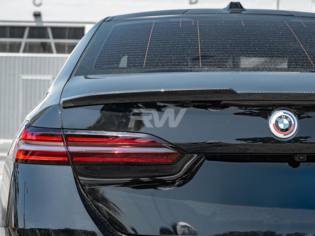 RW Carbon 2024-2026 BMW G60 G90 Performance Style Carbon Fiber Trunk Spoiler - Image 7