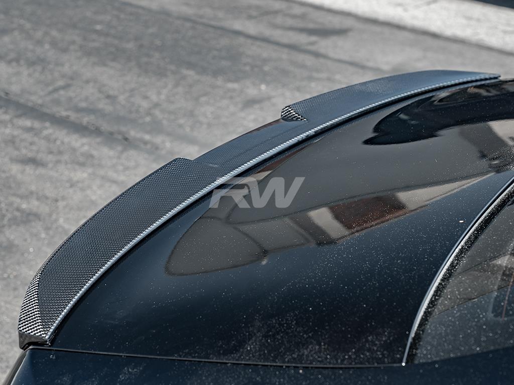 RW Carbon 2024-2026 BMW G60 G90 Performance Style Carbon Fiber Trunk Spoiler - Image 6