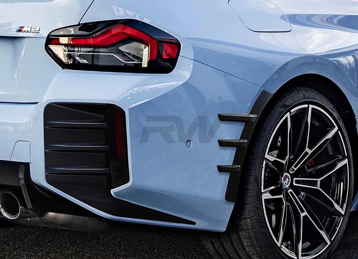 RW Carbon 2023-2026 BMW G87 M2 Carbon Fiber Performance Style Rear Bumper Trim