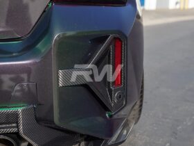 RW Carbon G87 M2 Carbon Fiber DTM Rear Reflector Trim for BMW M2 - Image 4
