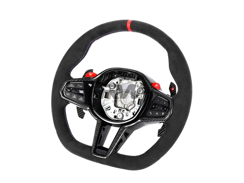 RW Carbon 2025-2026 BMW G8X LCI Alcantara Carbon Fiber Steering Wheel