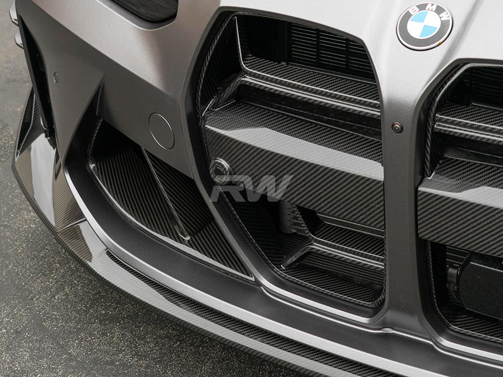 RW Carbon 2021-2026 BMW G8X M3/M4 CSL Style Carbon Fiber Grille - Image 4