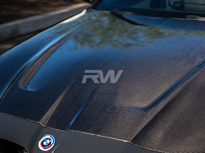 RW Carbon 2021-2026 BMW G8X M3/M4 Carbon Fiber CS Style Hood - Image 5