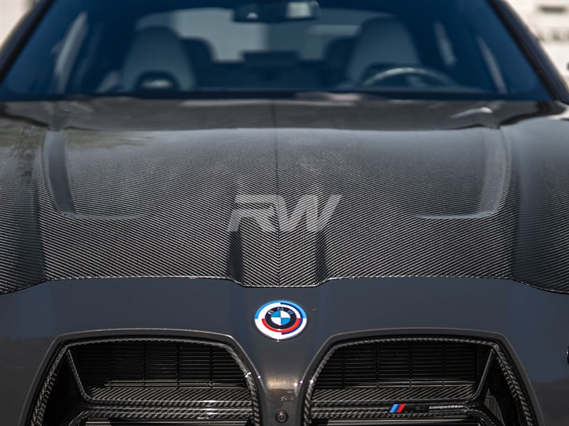 RW Carbon 2021-2026 BMW G8X M3/M4 Carbon Fiber CS Style Hood - Image 4