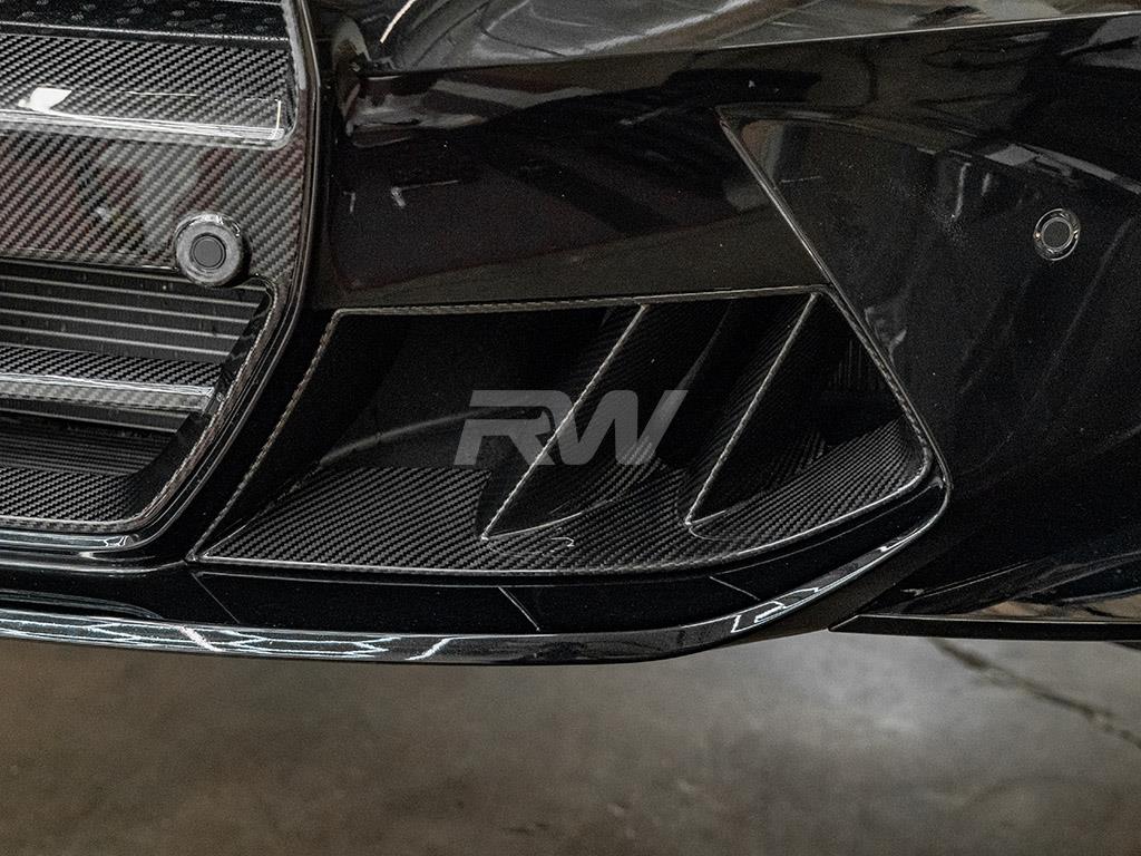 RW Carbon 2021-2025 BMW G8X M3/M4 Carbon Fiber Dual Fin Duct Trims - Image 5