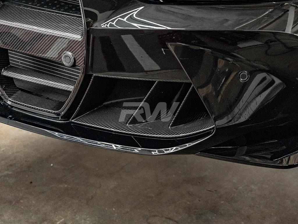 RW Carbon 2021-2025 BMW G8X M3/M4 Carbon Fiber Dual Fin Duct Trims - Image 6
