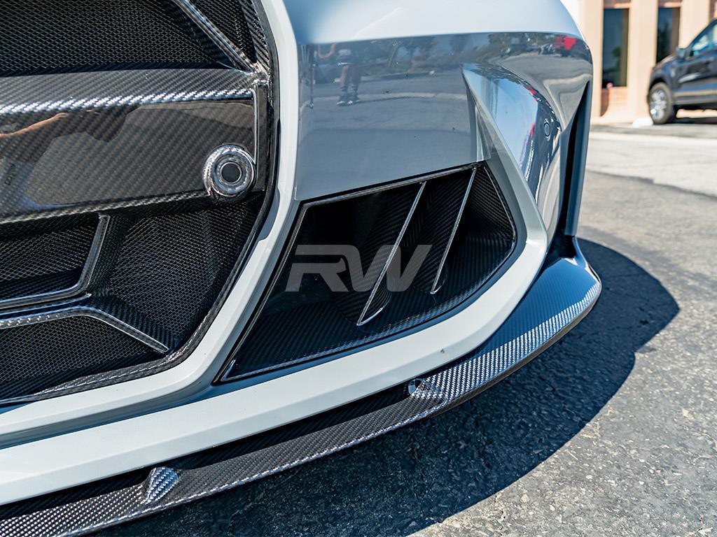RW Carbon 2021-2025 BMW G8X M3/M4 Carbon Fiber Dual Fin Duct Trims - Image 3