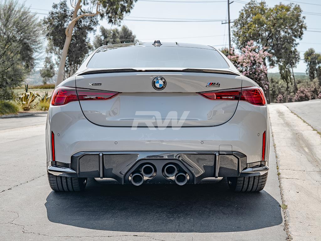RW Carbon 2021-2026 BMW G8X M3/M4 Carbon Fiber Perf. Style Diffuser - Image 3