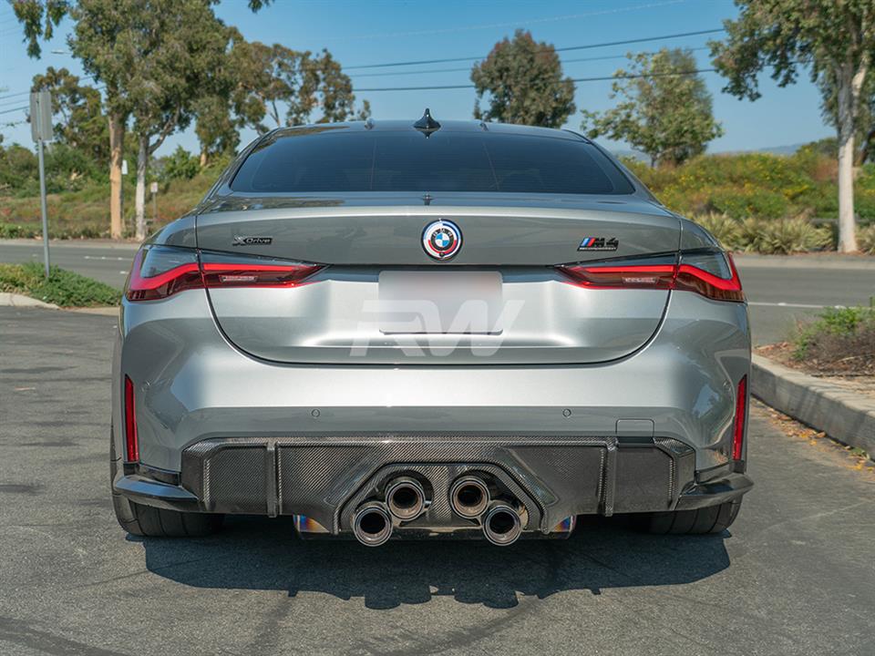 RW Carbon 2021-2026 BMW G8X M3/M4 Carbon Fiber Perf. Style Diffuser - Image 5