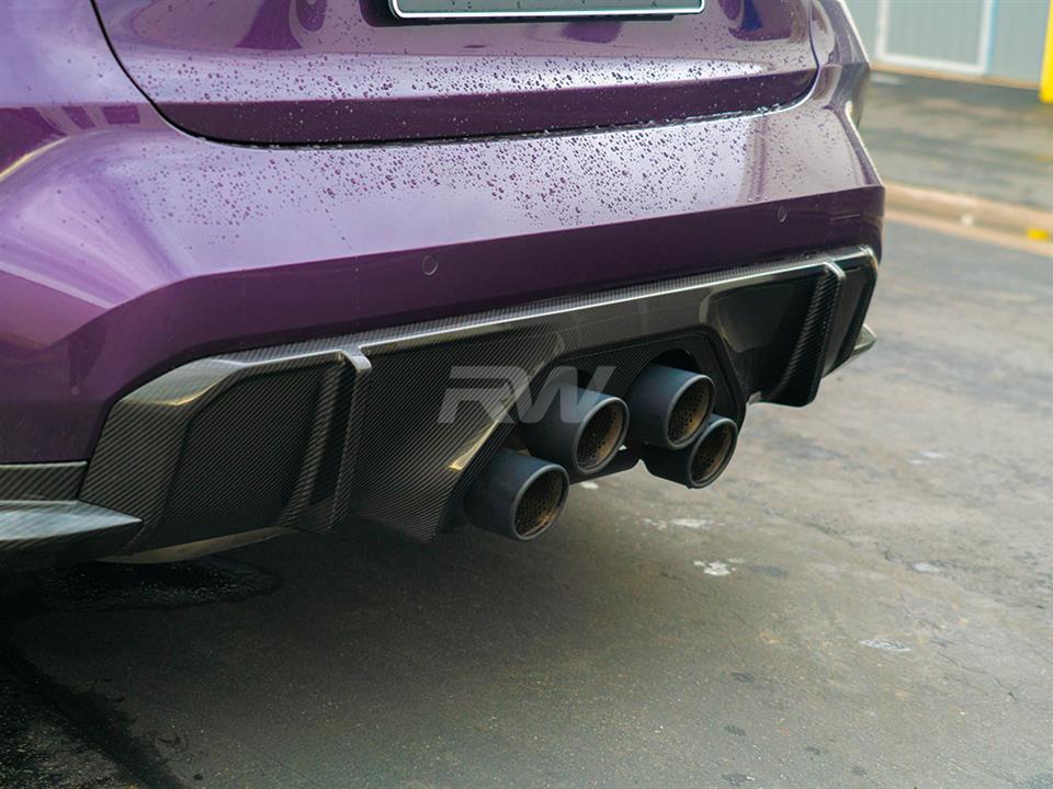 RW Carbon 2021-2026 BMW G8X M3/M4 Carbon Fiber Perf. Style Diffuser - Image 7