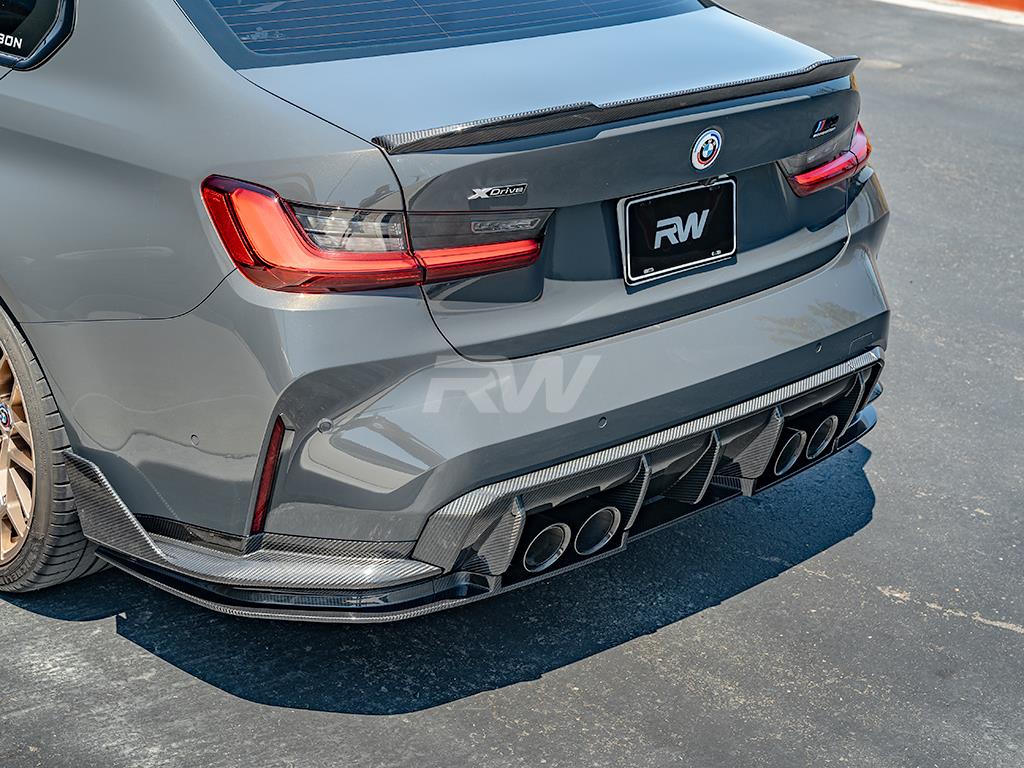 RW Carbon 2021-2026 BMW G8X M3/M4 OEM Style Carbon Fiber Diffuser - Image 10