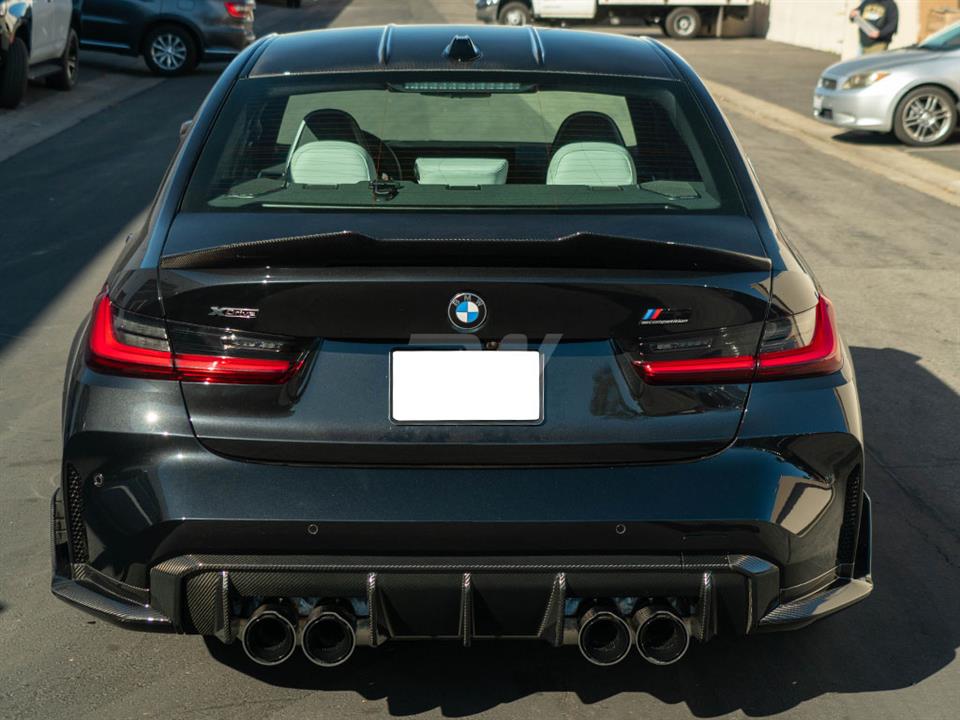RW Carbon 2021-2026 BMW G8X M3/M4 OEM Style Carbon Fiber Diffuser - Image 11