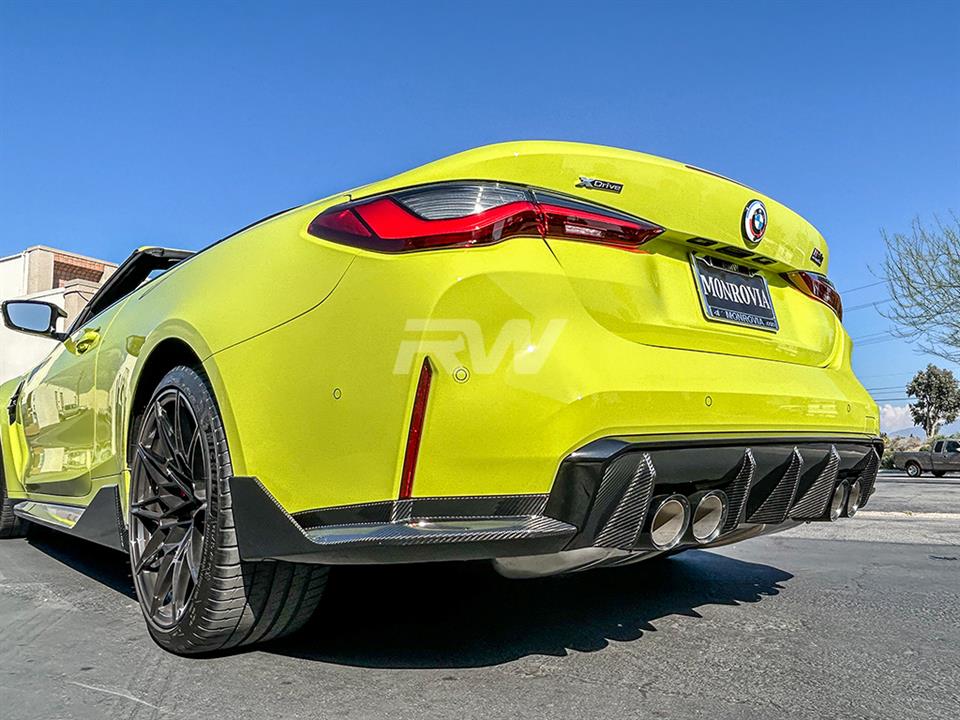 RW Carbon 2021-2026 BMW G8X M3/M4 OEM Style Carbon Fiber Diffuser - Image 17