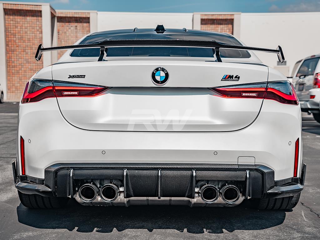 RW Carbon 2021-2026 BMW G8X M3/M4 OEM Style Carbon Fiber Diffuser - Image 3
