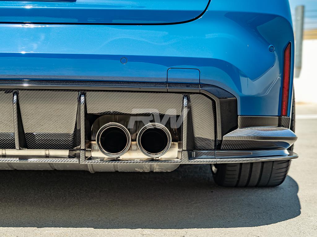 RW Carbon 2021-2026 BMW G8X M3/M4 OEM Style Carbon Fiber Diffuser - Image 6