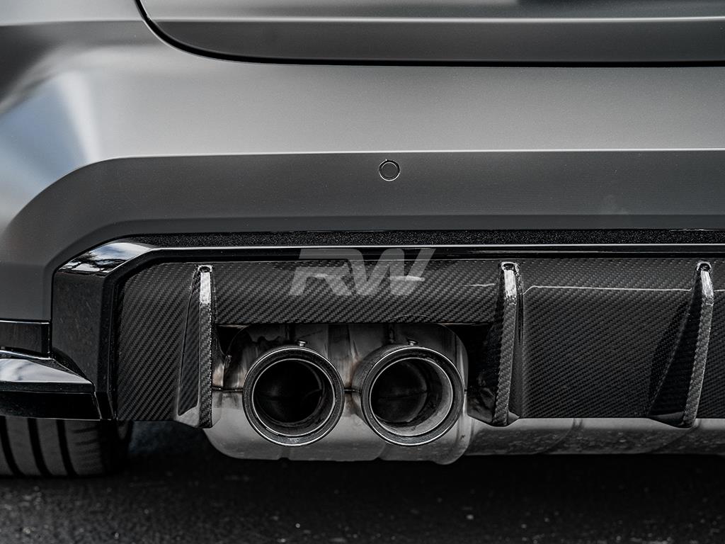 RW Carbon 2021-2026 BMW G8X M3/M4 OEM Style Carbon Fiber Diffuser - Image 8