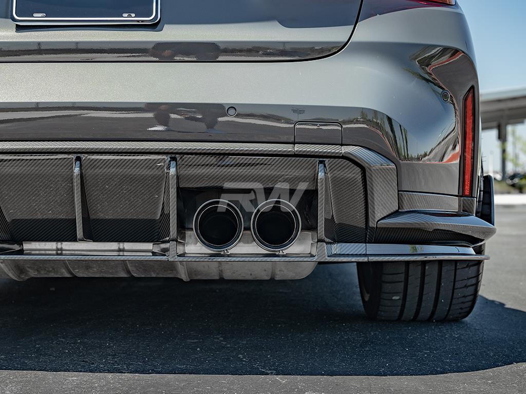 RW Carbon 2021-2026 BMW G8X M3/M4 OEM Style Carbon Fiber Diffuser - Image 9