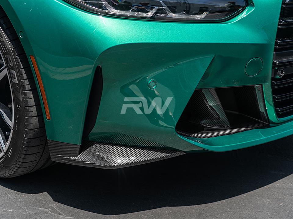 RW Carbon 2021-2026 BMW G8X M3/M4 OEM Style Carbon Fiber Splitters