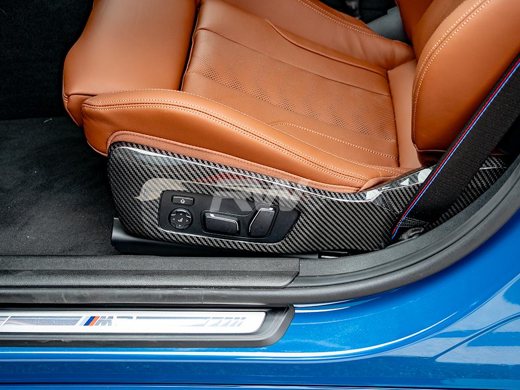 RW Carbon 2021-2026 BMW G8X M3 M4 Carbon Fiber Side Seat Trims - Image 5