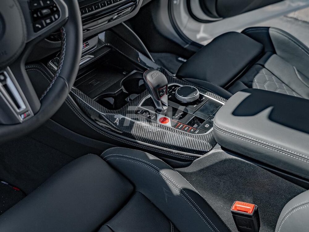 RW Carbon 2022-2025 BMW LCI X3M X4M X3 X4 Carbon Fiber Center Console Trim - Image 3