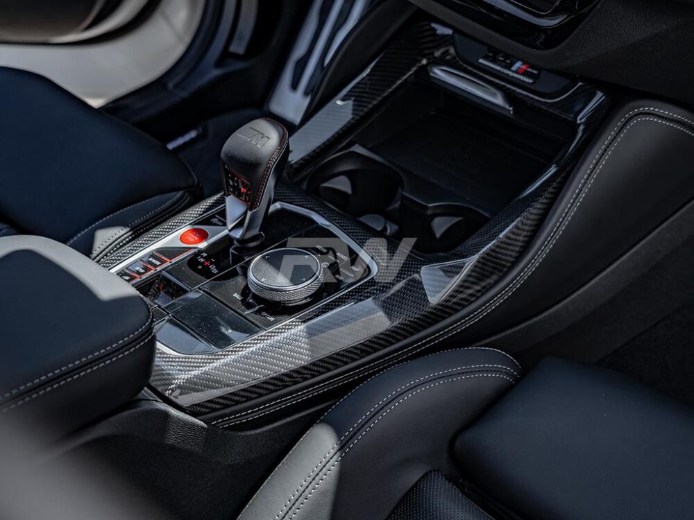 RW Carbon 2022-2025 BMW LCI X3M X4M X3 X4 Carbon Fiber Center Console Trim - Image 5