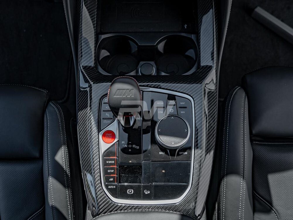 RW Carbon 2022-2025 BMW LCI X3M X4M X3 X4 Carbon Fiber Center Console Trim - Image 6