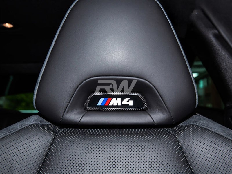 RW Carbon 2019-2026 BMW M Carbon Fiber Seat Emblem Cover