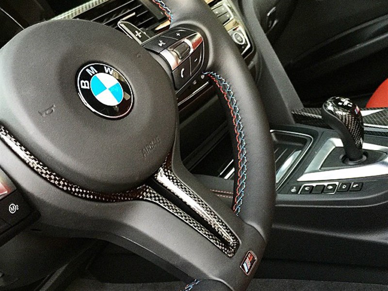 RW Carbon 2012-2020 BMW M Inner Carbon Fiber Steering Wheel Trim - Image 4