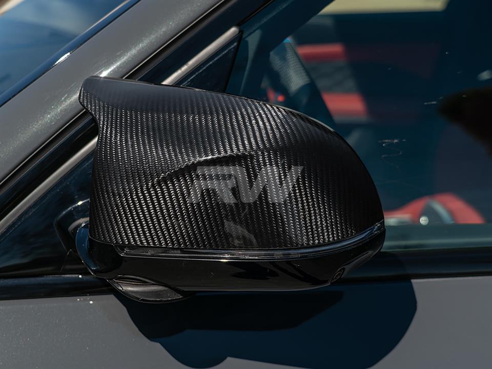 RW Carbon 2020-2025 BMW X3M X4M X5M X6M X3 X4 X5 X6 X7 Carbon Fiber Mirror Caps - Image 18