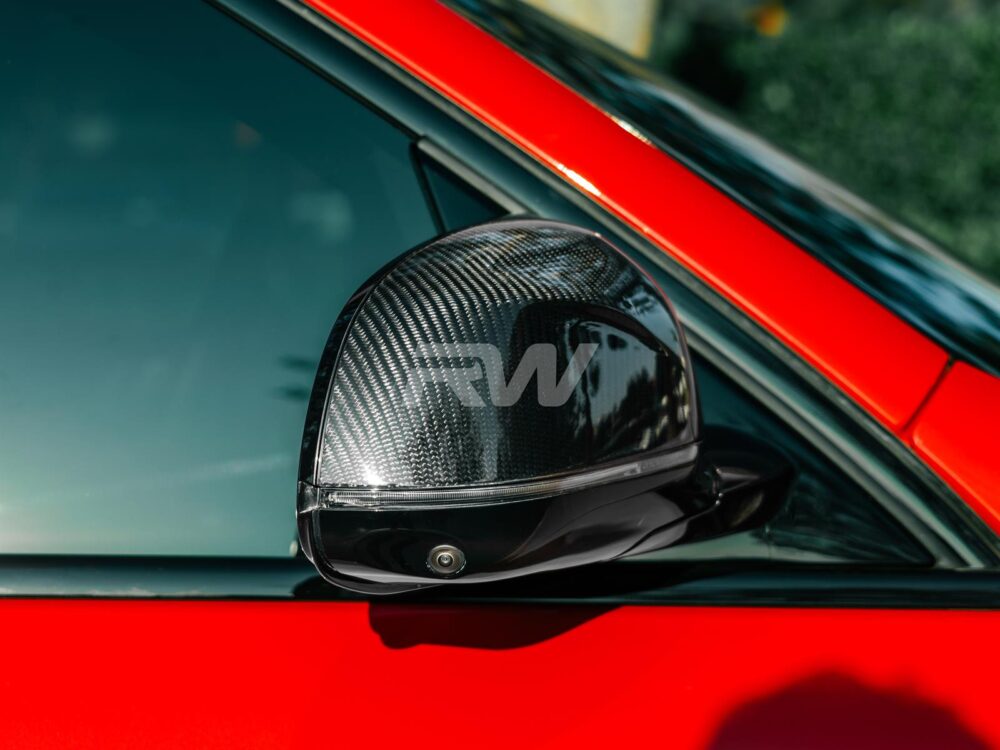 RW Carbon 2020-2025 BMW X3M X4M X5M X6M X3 X4 X5 X6 X7 Carbon Fiber Mirror Caps - Image 3