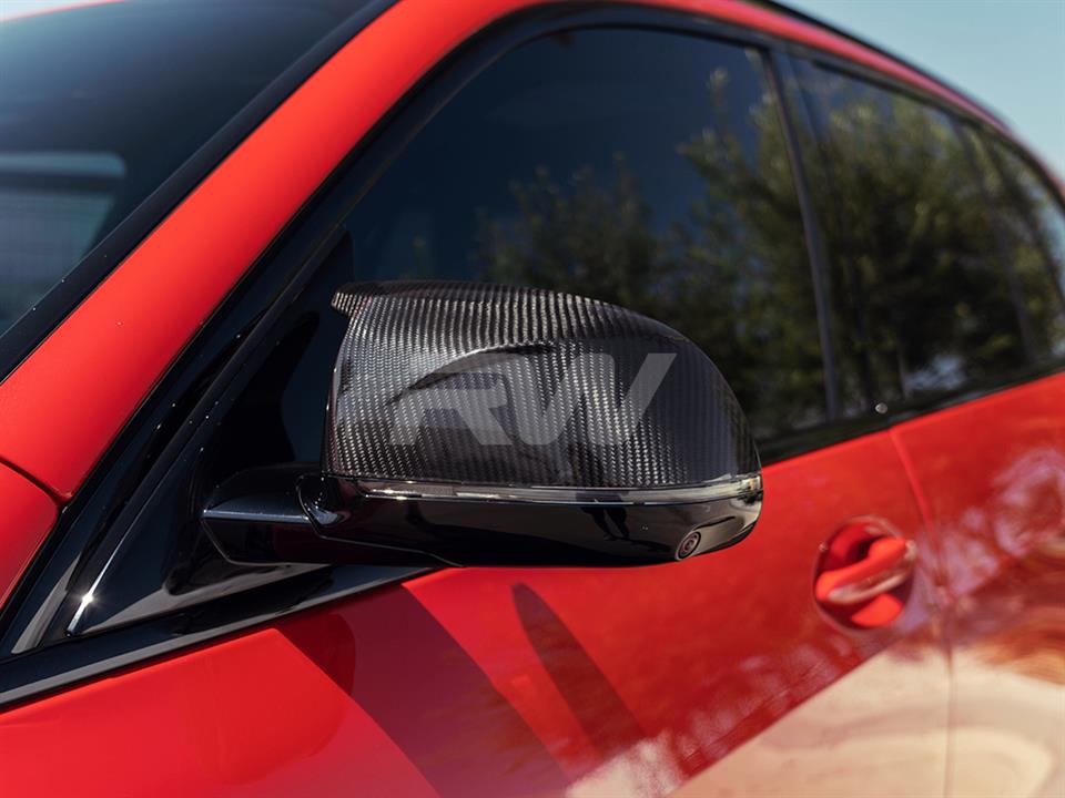 RW Carbon 2020-2025 BMW X3M X4M X5M X6M X3 X4 X5 X6 X7 Carbon Fiber Mirror Caps - Image 5