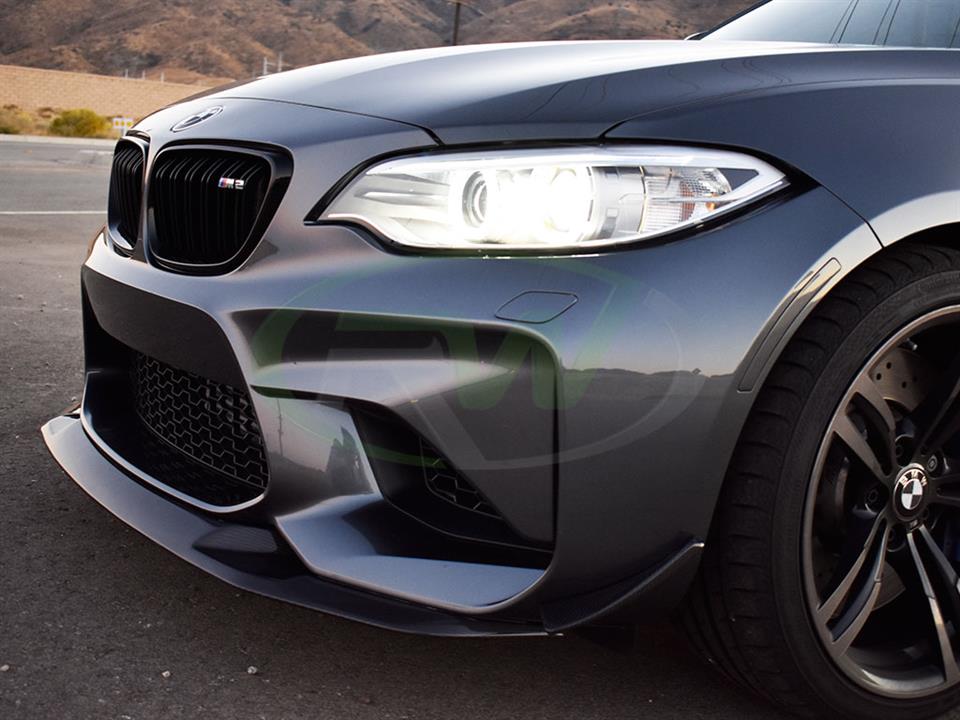 RW Carbon 2016-2021 BMW F87 M2 GTS Style Carbon Fiber Front Lip - Image 15