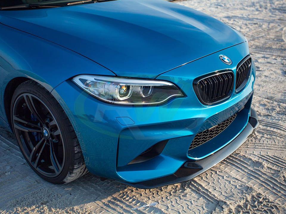 RW Carbon 2016-2021 BMW F87 M2 GTS Style Carbon Fiber Front Lip - Image 7