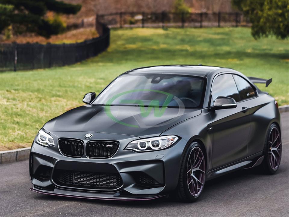 RW Carbon 2016-2021 BMW F87 M2 GTS Style Carbon Fiber Front Lip - Image 12