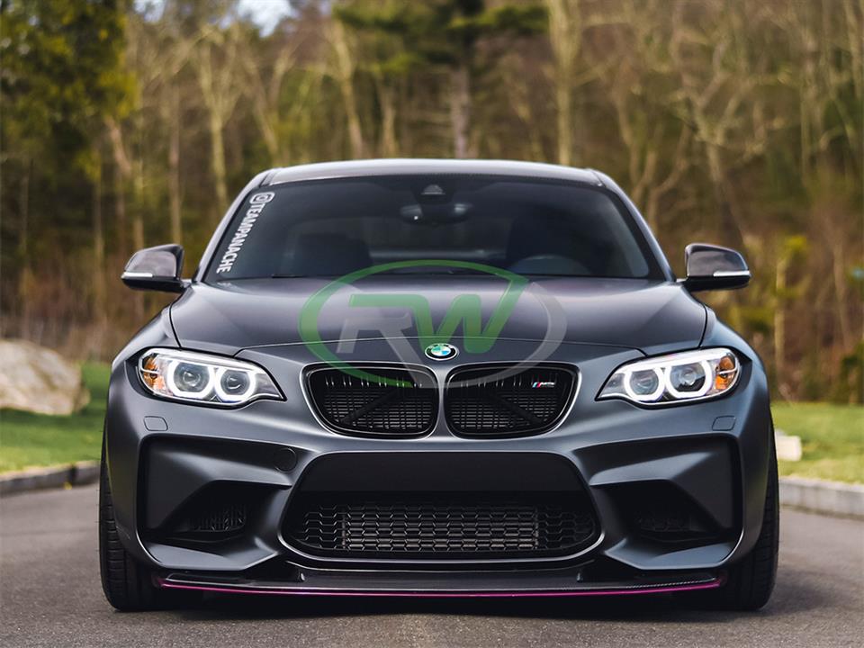 RW Carbon 2016-2021 BMW F87 M2 GTS Style Carbon Fiber Front Lip - Image 13