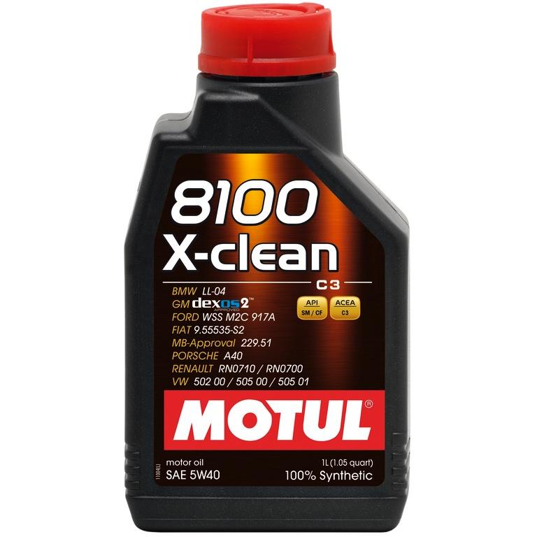 Motul 8100 5W40 X-CLEAN C3 -505 01-502 00-505 00-LL04 5L (Case of 4) - Image 2