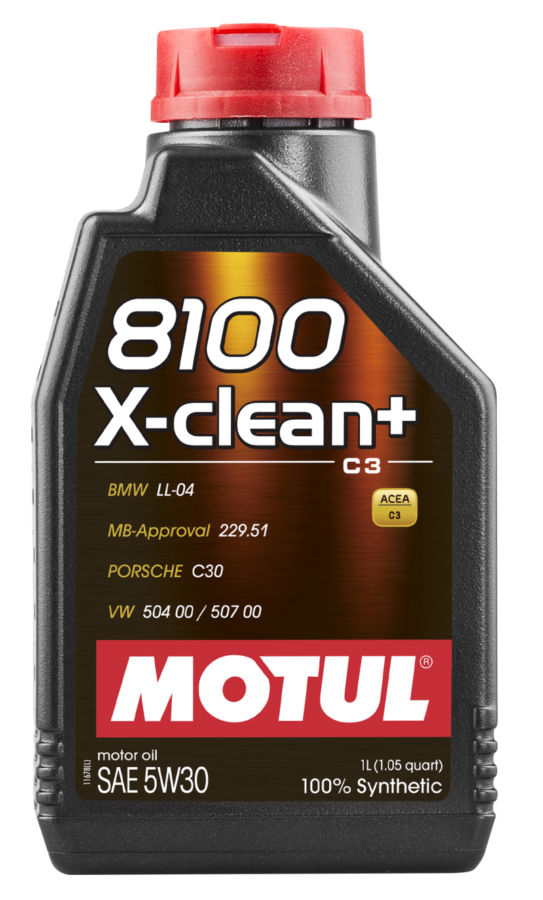 Motul 8100 5W30 X-CLEAN - LL04- MB 229.51- 504.00-507.00 1L (Case of 12) - Image 2