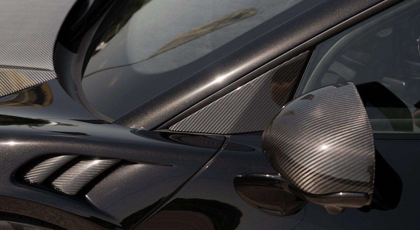 NOVITEC McLaren Artura Carbon Side-Window Triangle Covers Detail