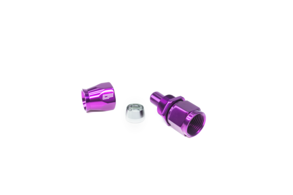 -04 Straight Female Aluminum Hose End (PTFE)