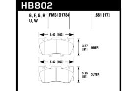Hawk Performance Hawk Mustang EcoBoost PP/GT HPS 5.0 Front Brake Pads () for Mustang GT - Image 2