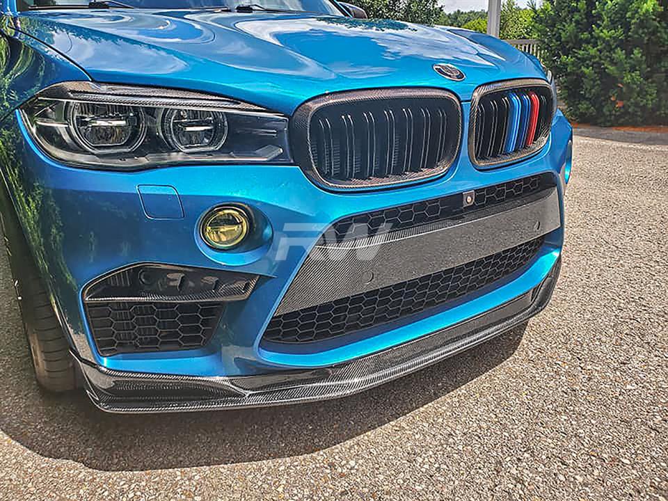 RW Carbon 2015-2019 BMW F85 X5M F86 X6M Carbon Fiber Front Bumper Trim - Image 6