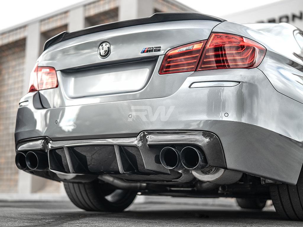 RW Carbon 2011-2016 BMW F10 M5 DTM Carbon Fiber Rear Diffuser - Image 5