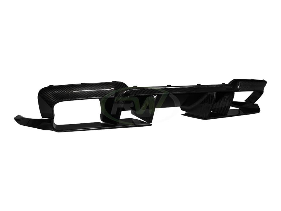 RW Carbon 2011-2016 BMW F10 M5 GTX Carbon Fiber Diffuser - Image 8