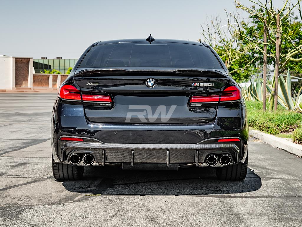 RW Carbon 2021-2023 BMW G30 5-Series LCI RWS Carbon Fiber Diffuser