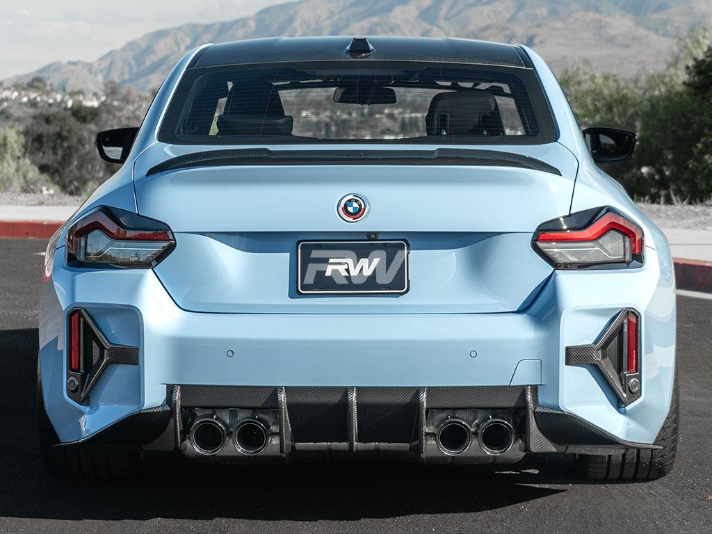 RW Carbon 2023-2026 BMW G87 M2 RWS Carbon Fiber 3 Piece Rear Diffuser - Image 12