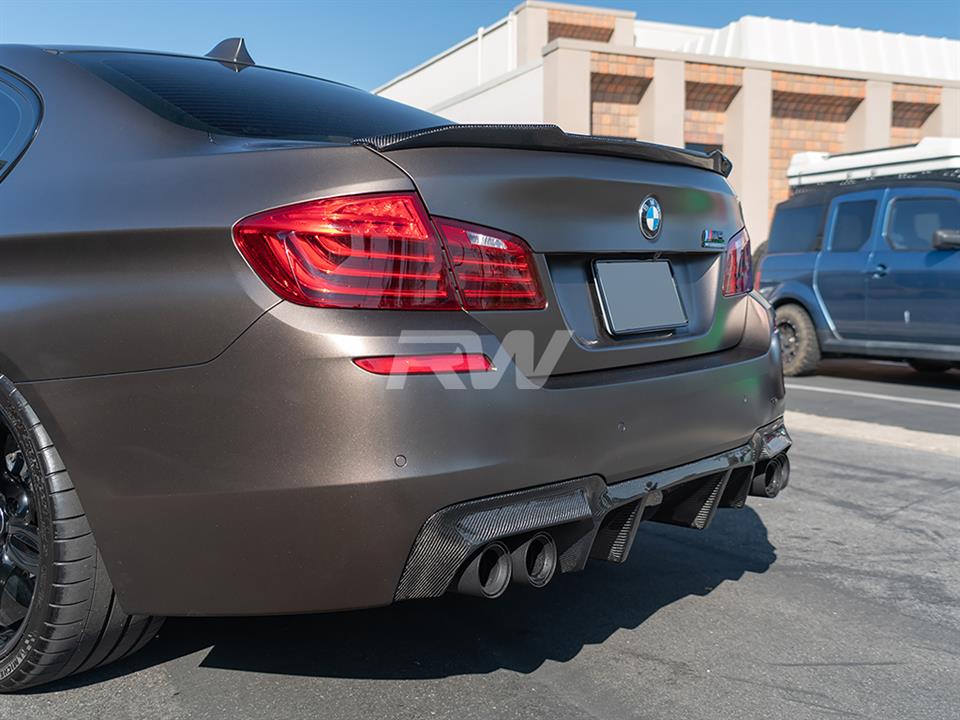 RW Carbon 2011-2016 BMW F10 M5 DTM Carbon Fiber Rear Diffuser - Image 12