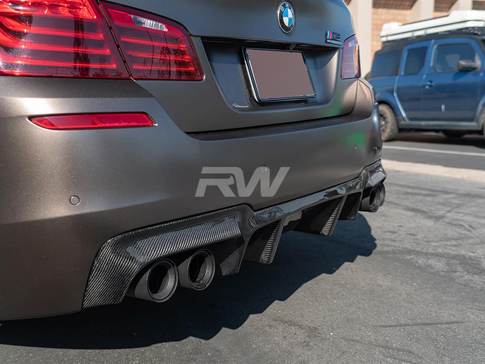 RW Carbon 2011-2016 BMW F10 M5 DTM Carbon Fiber Rear Diffuser - Image 14