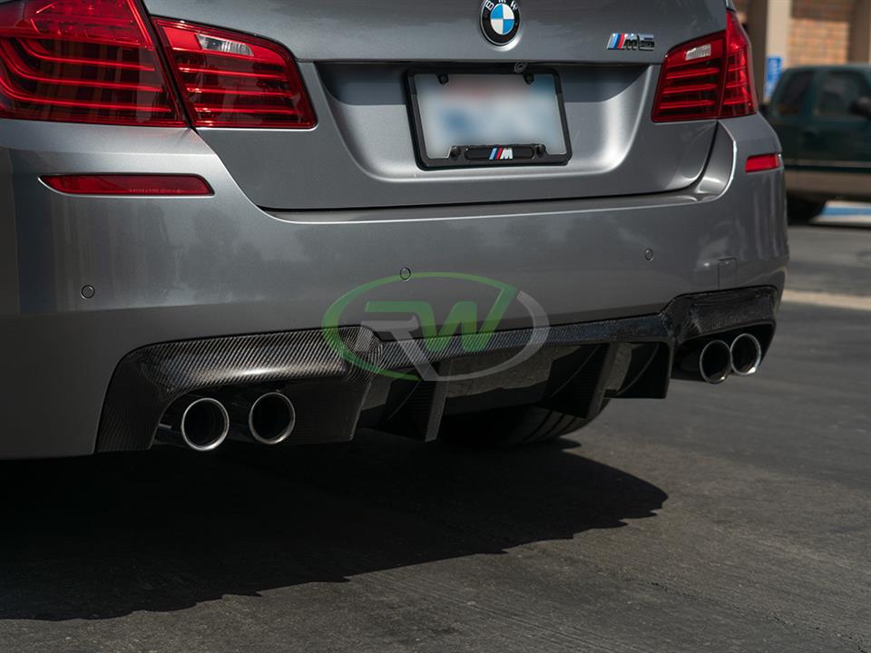 RW Carbon 2011-2016 BMW F10 M5 DTM Carbon Fiber Rear Diffuser - Image 15