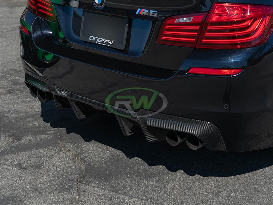 RW Carbon 2011-2016 BMW F10 M5 DTM Carbon Fiber Rear Diffuser - Image 16